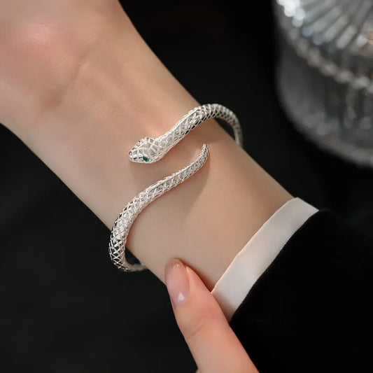 Fashion Originality Personalized Snake Open Cuff Bracelet&Bangles for Women Girl Trendy Daily Party Jewelry Friend Creative Gift