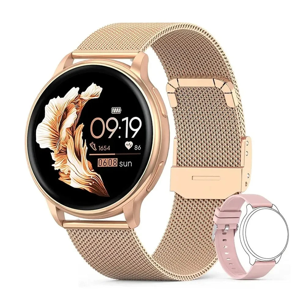 Fashion New Bluetooth Call Smartwatch Women Custom Dial Watches Men Sport Fitness Tracker Heart Rate Multifunction Smartwatches