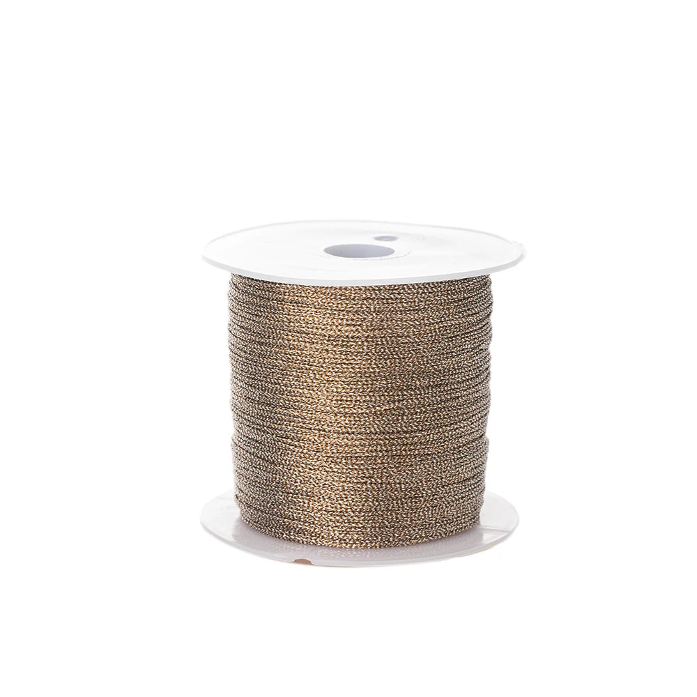 0.4mm 50m Nylon Gold Silver Thread Jewelry Cord Wire For DIY Bracelet Beading Making Needlework Material Craft Accessory Supply