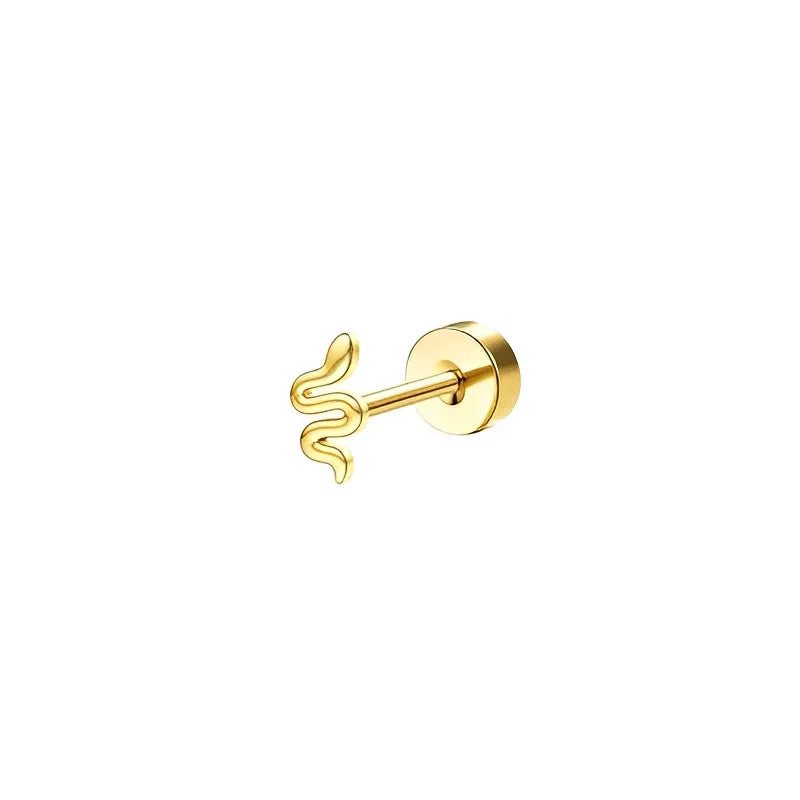Bobisty 1pc Earrings for Sensitive Ears Surgical Stainless Steel Earrings for Women Dainty Flat Back Earring Stud Hoop Cartilage
