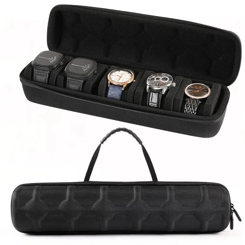 Watch Box Organizer For Men or Women，Watch Travel Case Portable Storage Watch Display Holder for Wristwatches and Smart Watches