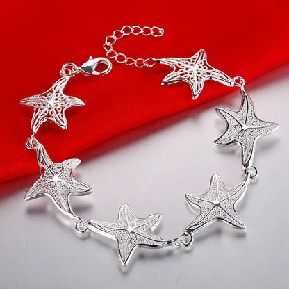 Creative Twist Circle Chain Women Men Silver Plated Bracelets New High 925quality Fashion Jewelry Christmas Gifts H070