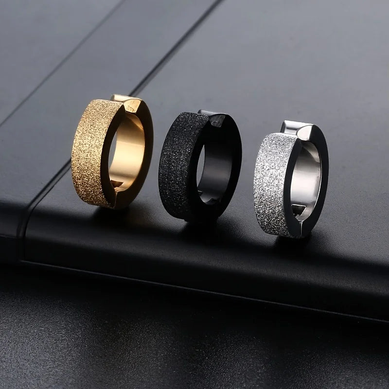 Punk Non Piercing Clip for Man Woman Titanium Steel Magnetic Type Stud Earrings Teens Hip Hop Style Ear Ring Jewelry Accessories