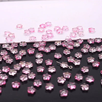 Mixed-color 8mm 60pcs Star Beads Czech Glass Loose Spacer Beads Handmade Diy Accessories Jewelry Making Necklace Earrings