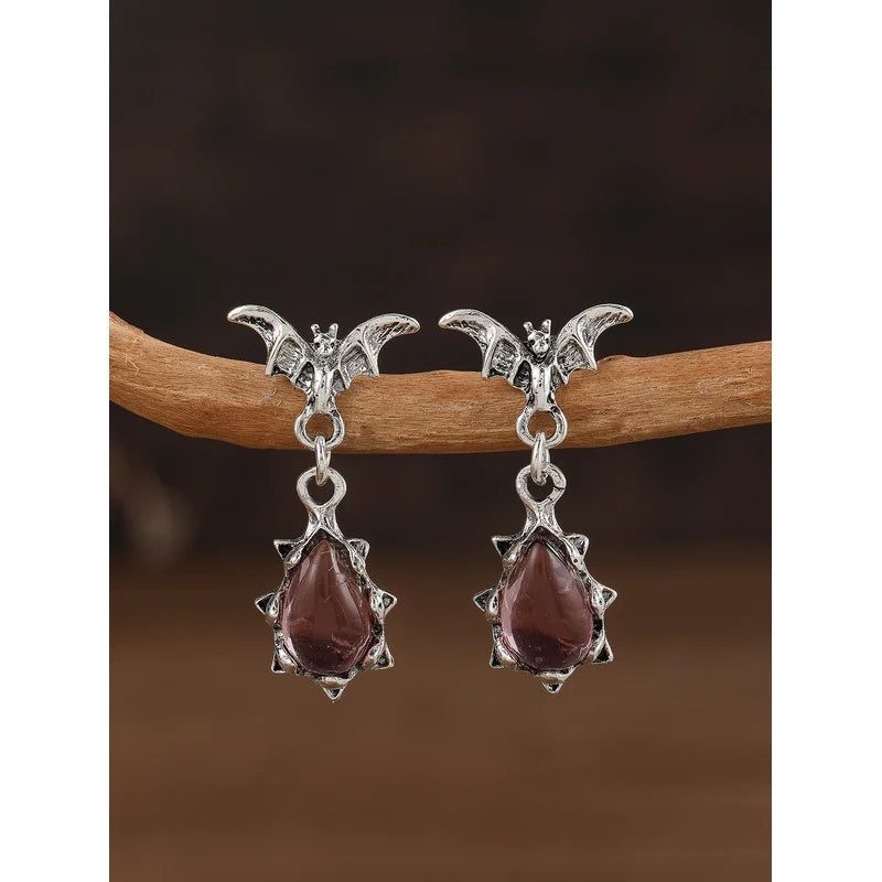 Vintage Cute Animal Bat Design Earrings for Women Gothic Halloween Easter Jewelry