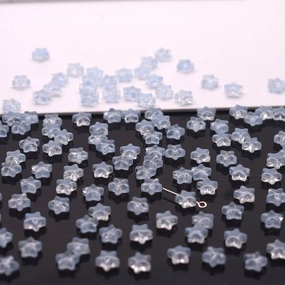 Mixed-color 8mm 60pcs Star Beads Czech Glass Loose Spacer Beads Handmade Diy Accessories Jewelry Making Necklace Earrings