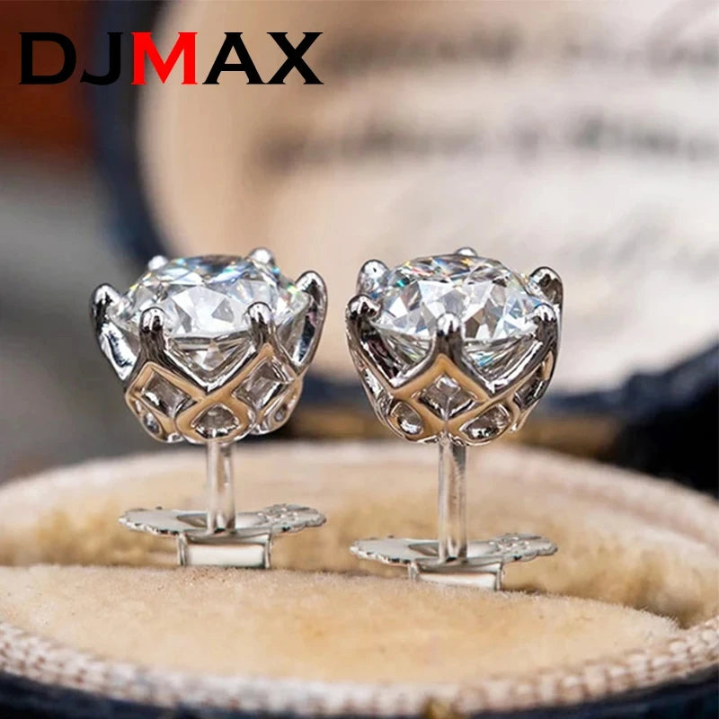 Premium 0.5-2ct Moissanite Diamond Stud Earrings for Women Orginal 925 Sterling Silver Screw Back Women Moissanite Earring 2025