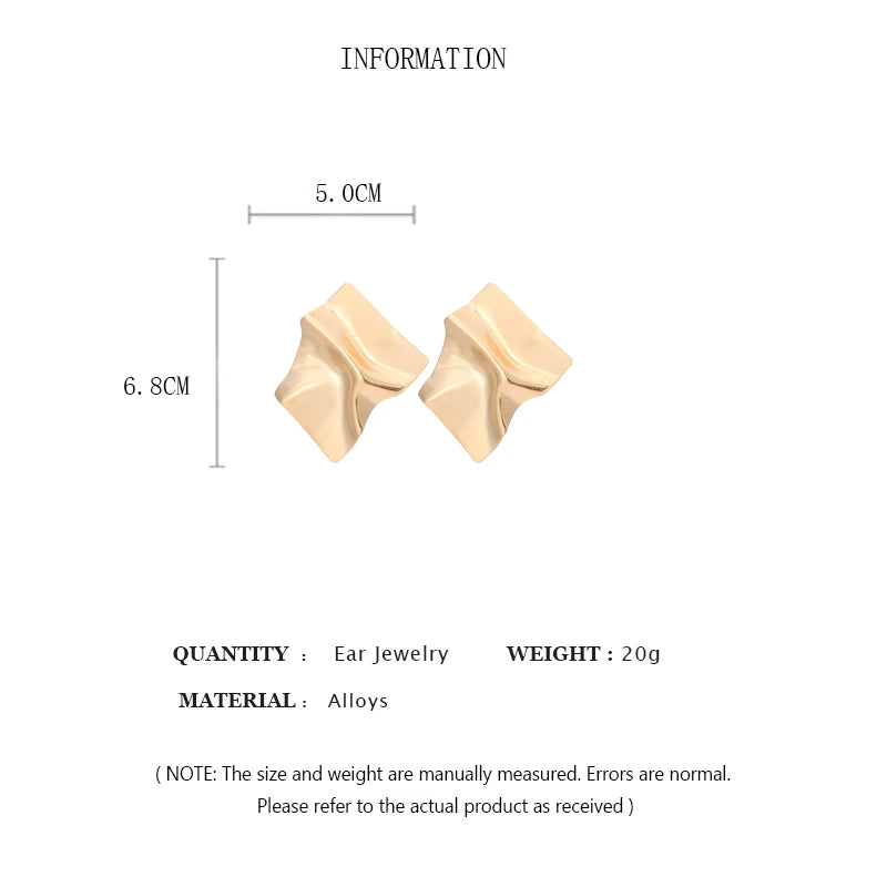 Exaggerated Irregular Drop Earings Women's Fashion Punk Square Geometric Earrings Dangle Wedding Party Ear Accesories Gifts