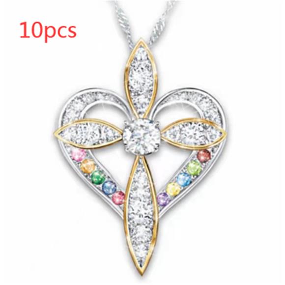 Fashion Love Heart Shaped Cross Pendant