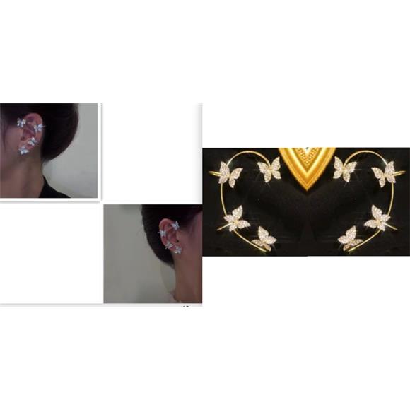 Fashion Earring Butterfly Ear Clip And Ear Hook Jewelry