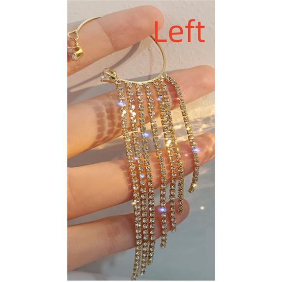 Fashionable And Simple Long Tassel Earrings