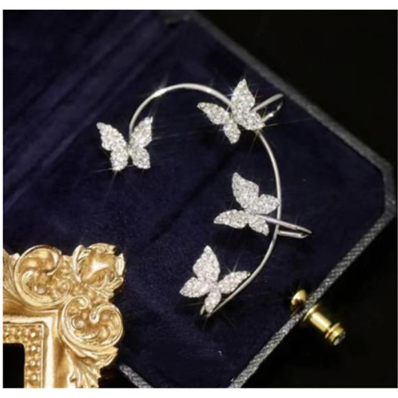 Fashion Earring Butterfly Ear Clip And Ear Hook Jewelry