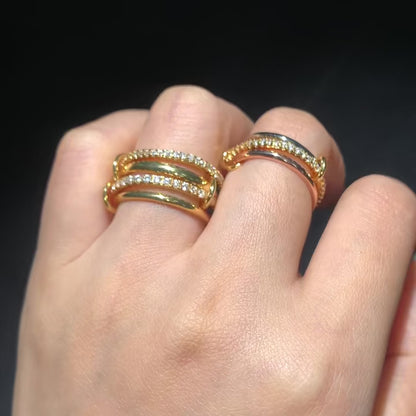 Stacking Engagement Band Rings For Women Plain Micro Paved 5A CZ Mix Color Multi Pieces Stack Full Finger Jewelry
